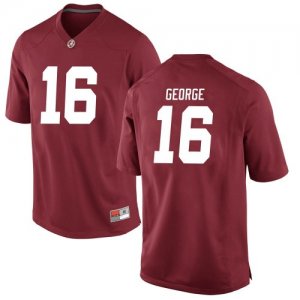 Youth Alabama Crimson Tide #16 Jayden George Crimson Replica NCAA College Football Jersey 2403KIJU7